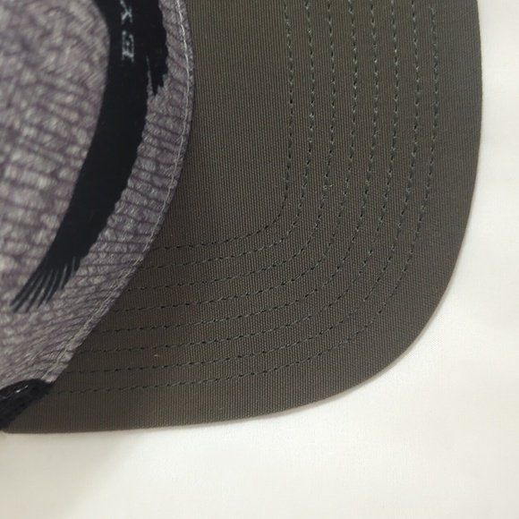 NWOT PrAna Journeyman Flat Brim Eagle Eye Trucker Hat, Color Slate/Green O/S - Picture 8 of 10